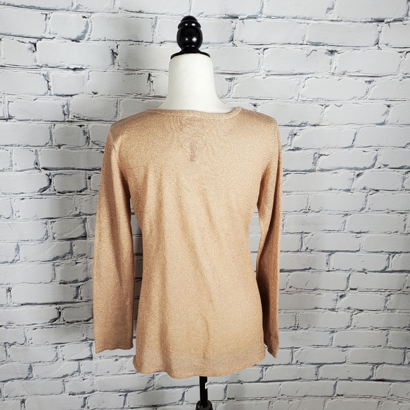 One Teaspoon Bronze Metallic Knit Sweater - Picture 3 of 6